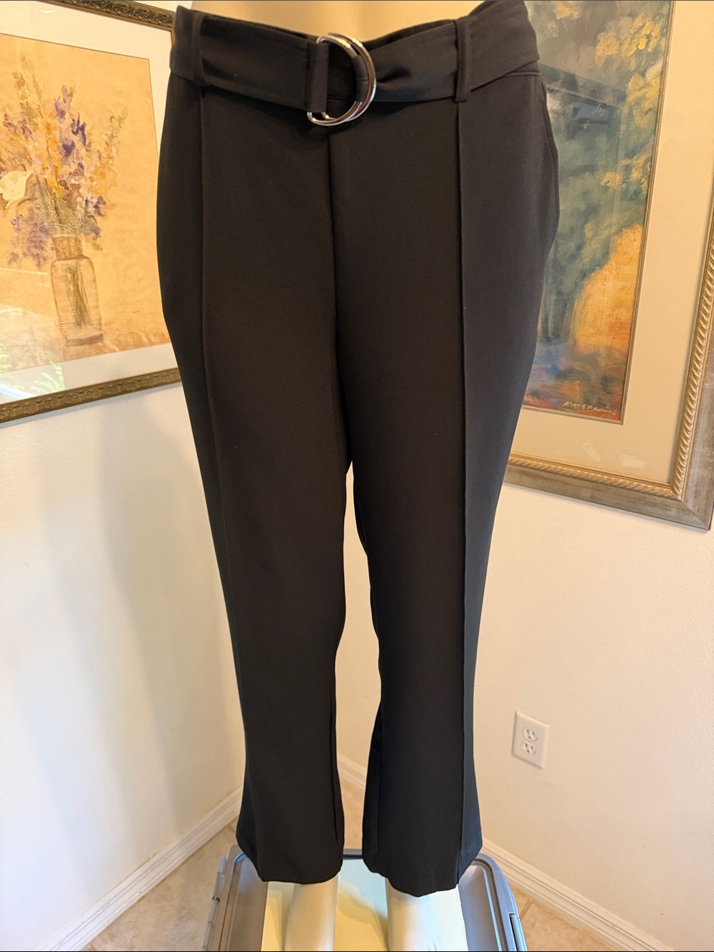 Jules & Leopold Pants -Black Tailored Belted Boot Cut Dress Pants Size S/P